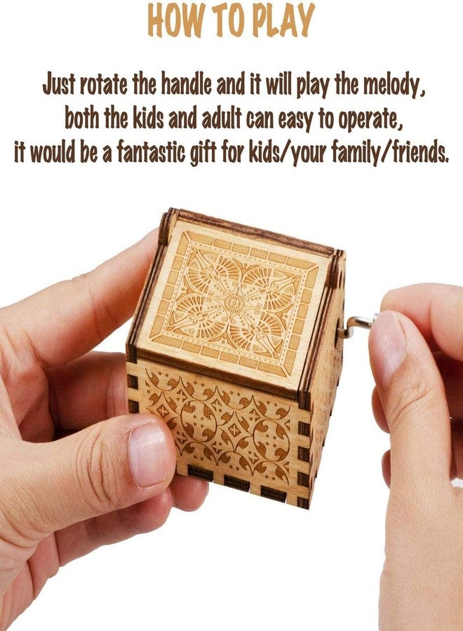 STORE 2508 Store2508 Wooden Vintage Hand Cranked Music Box - to My Wife Gift for Wife You are My Sunshine Melody - Image 3